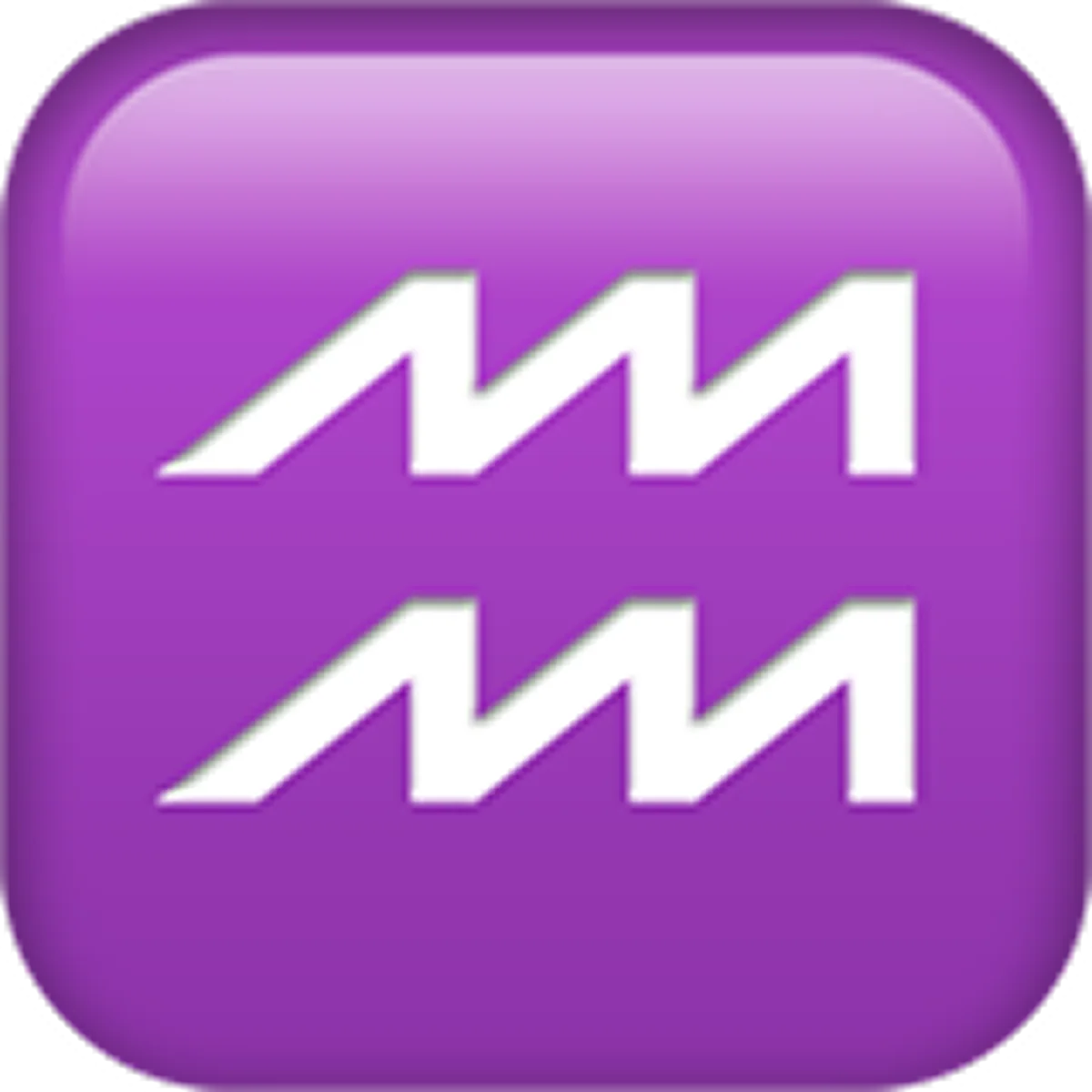 Purple Rounded Square with White Zigzag Symbol Free PNG