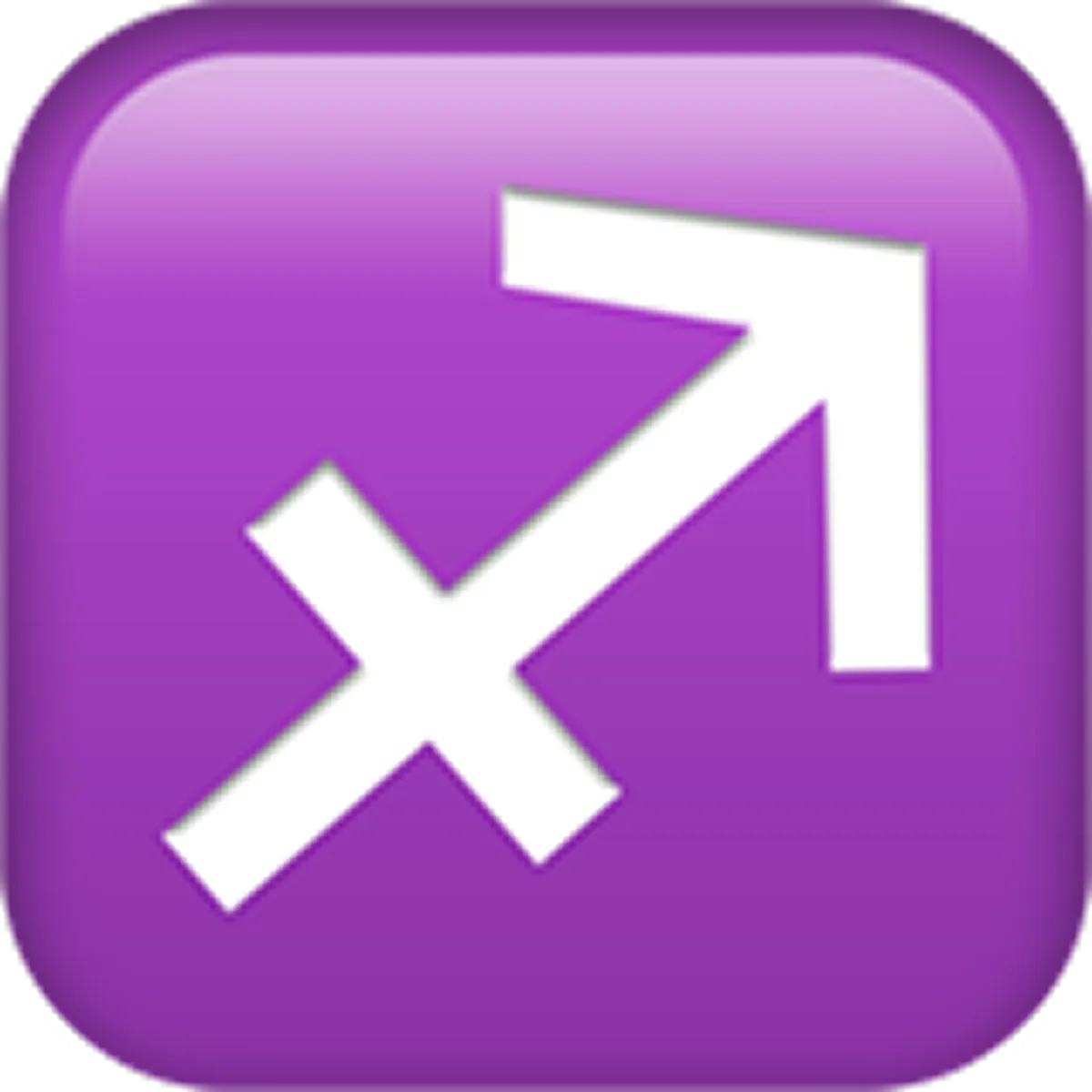 White Northeast Arrow on Purple Rounded Square – Free PNG