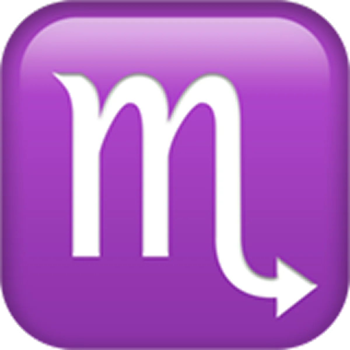 Scorpio Zodiac Symbol on Purple Icon - Free PNG