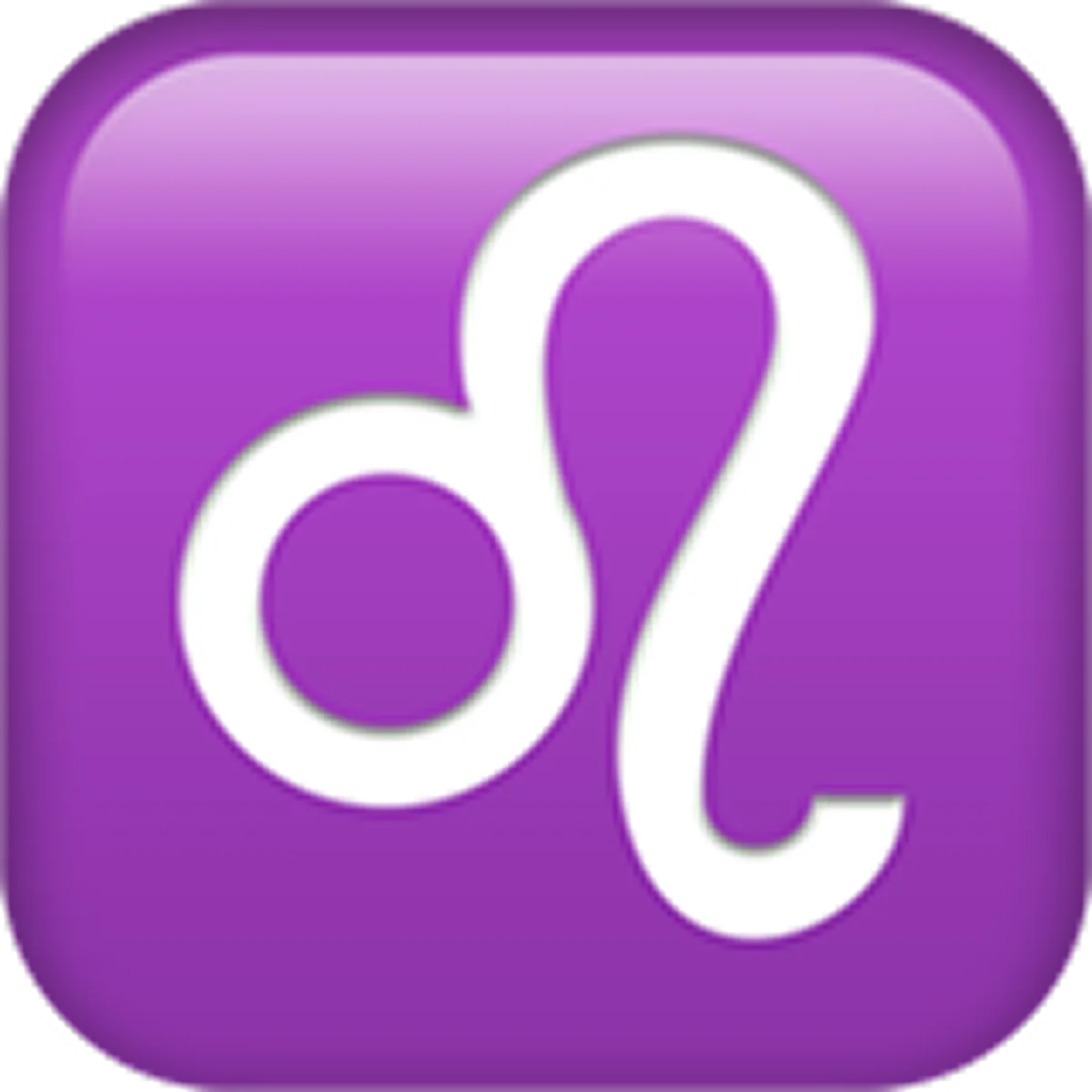 Leo Zodiac Symbol on Purple Icon Free PNG