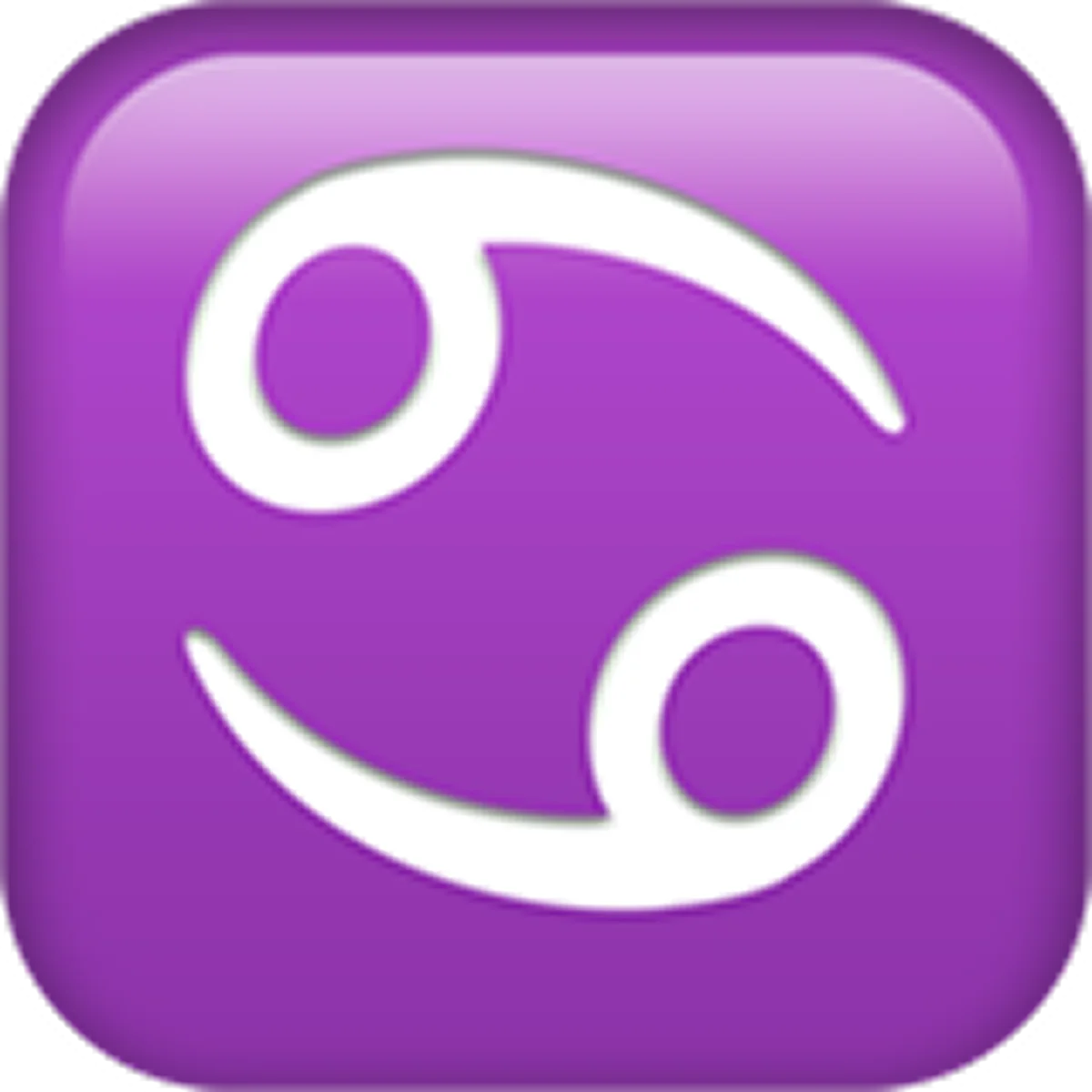 Cancer Zodiac Symbol on Purple Icon - Free PNG