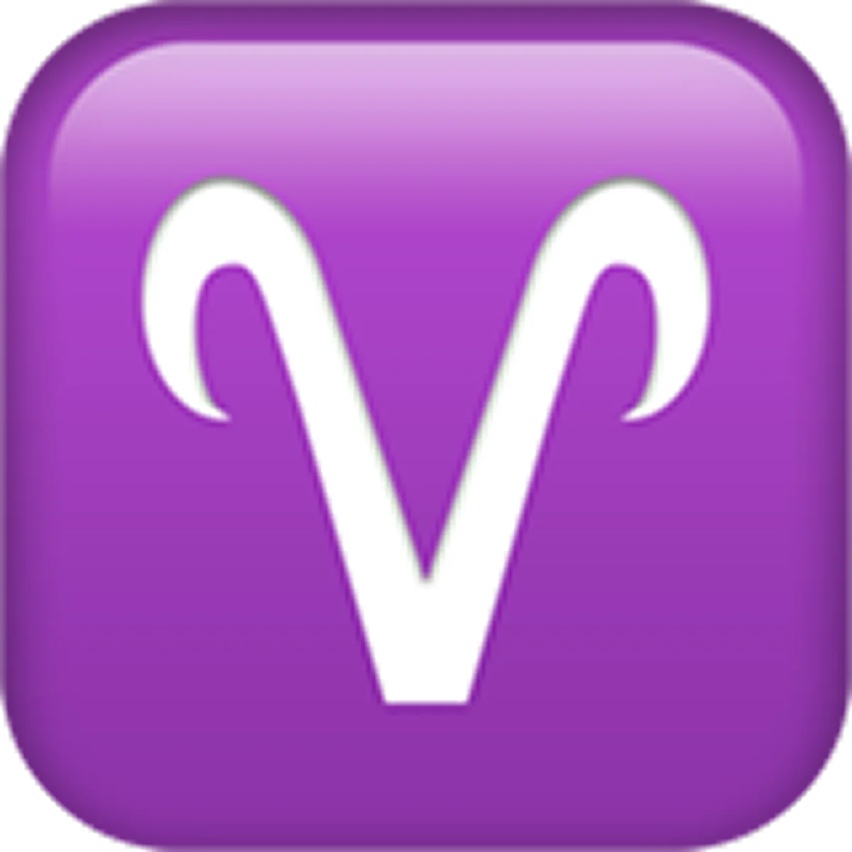 Aries Zodiac Symbol on Purple Icon Free PNG