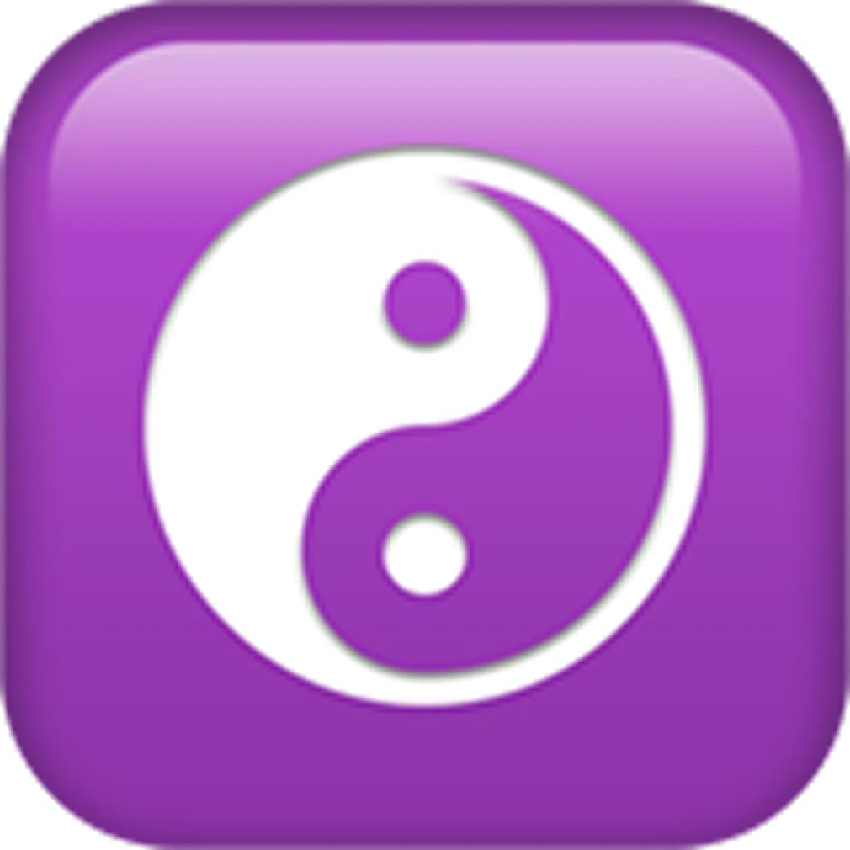 Purple Yin-Yang Symbol Icon Free PNG
