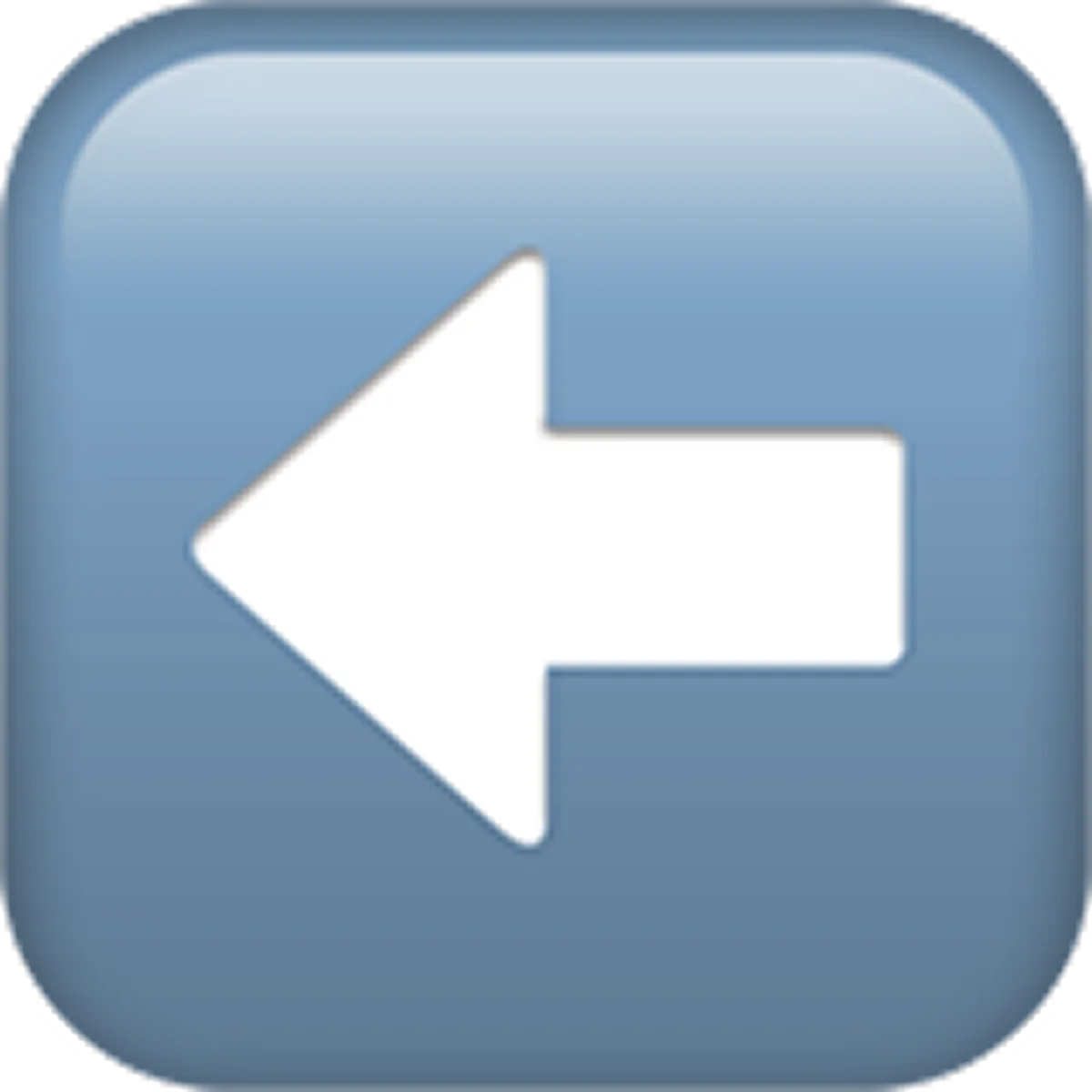 White Left Arrow on Blue Button Free PNG
