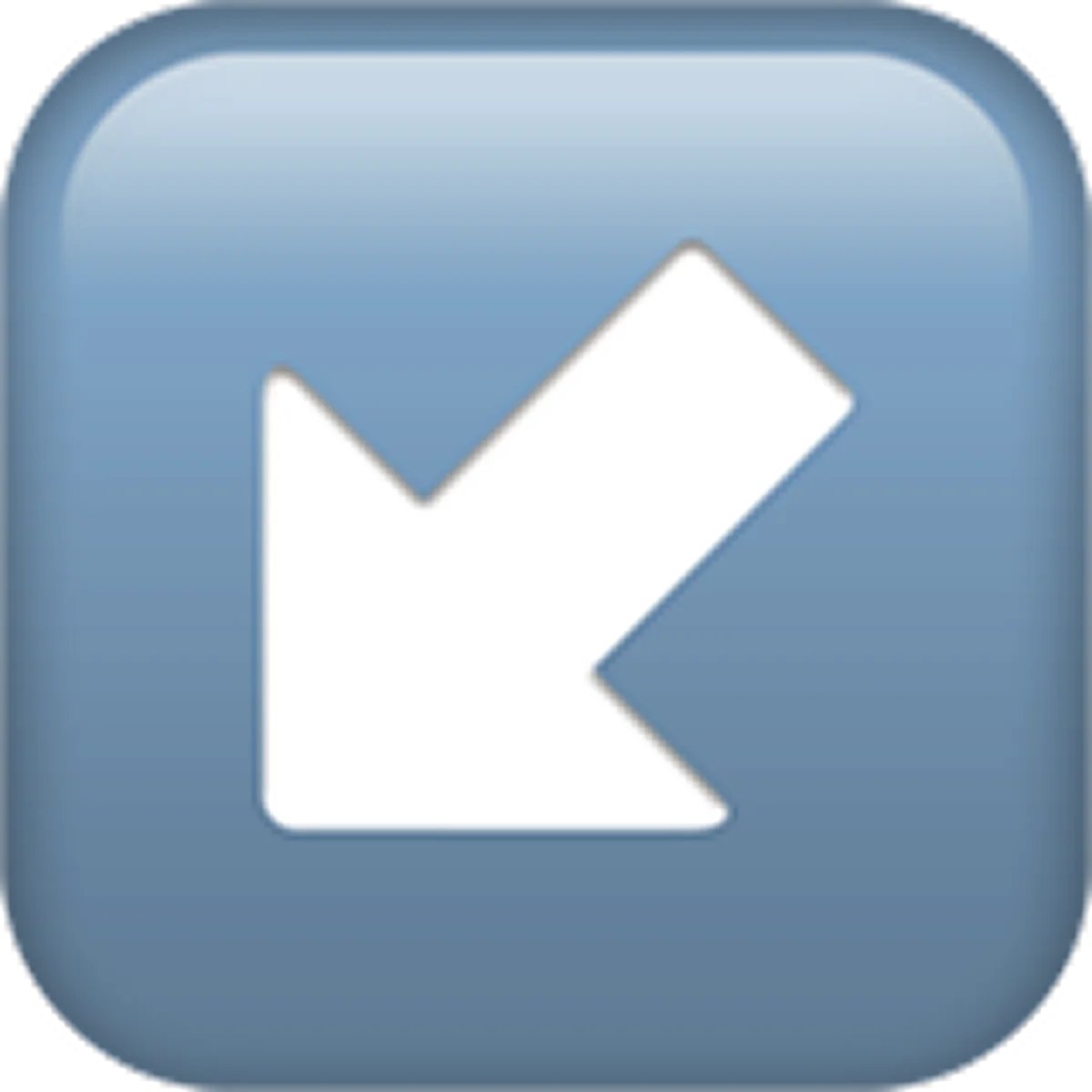 White Northeast Arrow on Blue Rounded Square Icon Free PNG