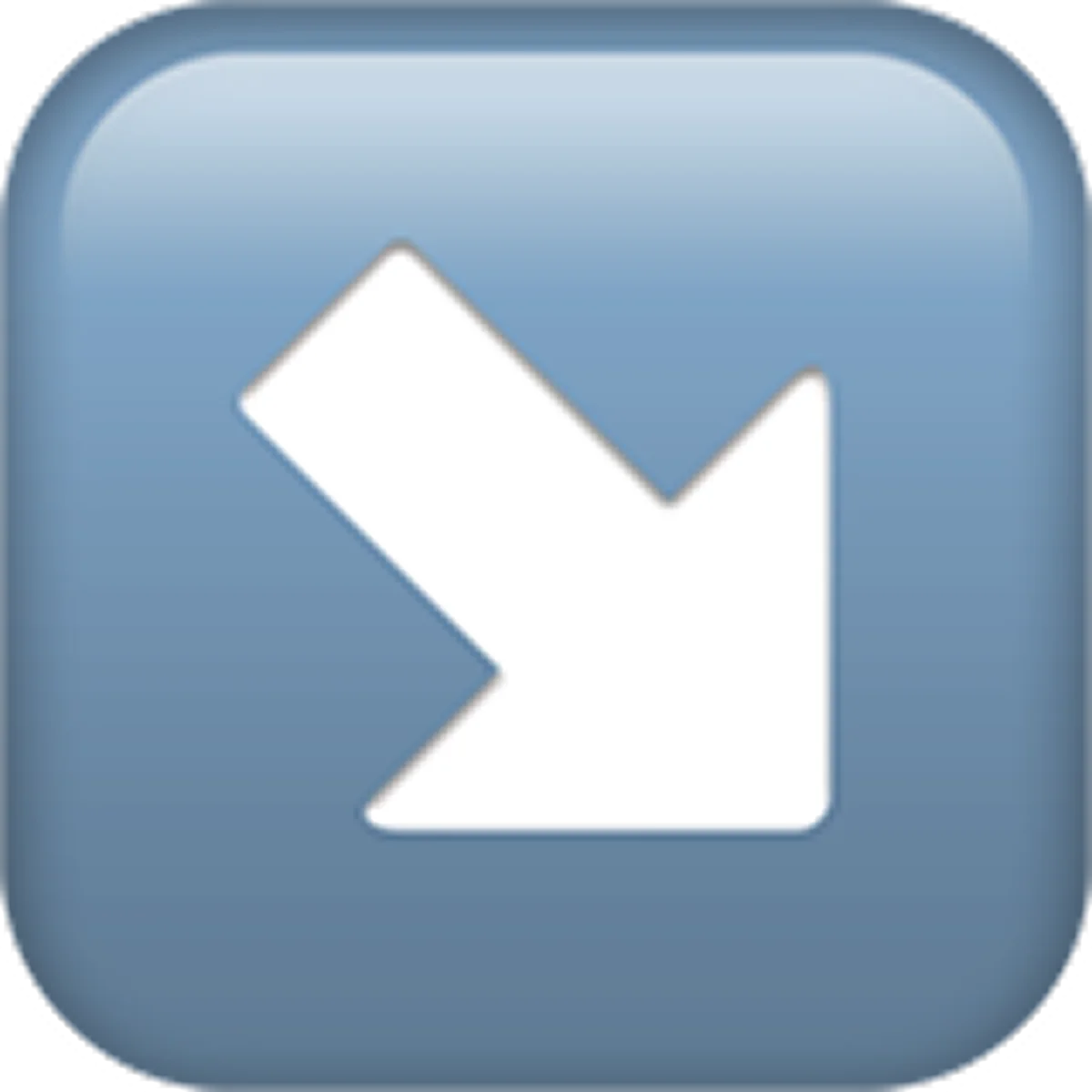 Free PNG Blue Rounded Square with White Bent Arrow Icon