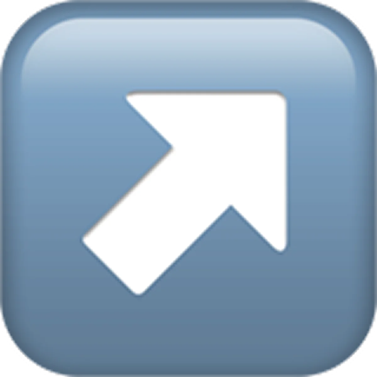 White Northeast Arrow on Blue Button Free PNG