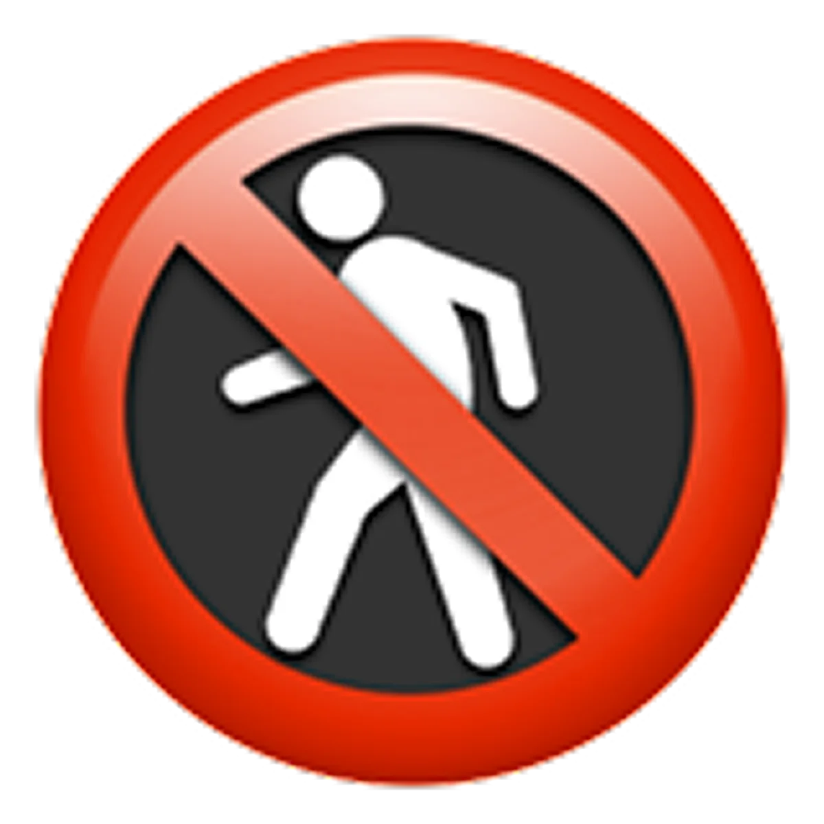 No Pedestrians Prohibition Sign - Free PNG