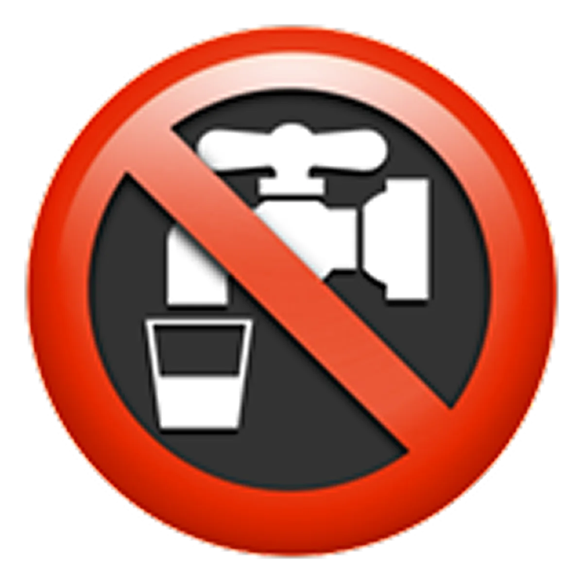 No Drinking Water Prohibition Sign Free PNG