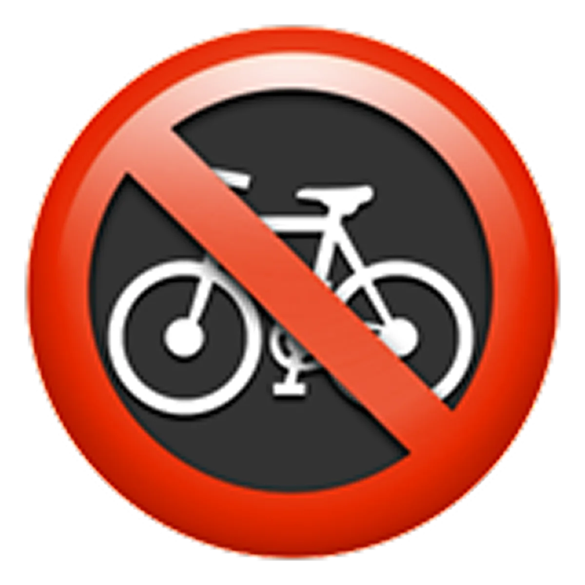 No Bicycles Prohibition Sign Free PNG