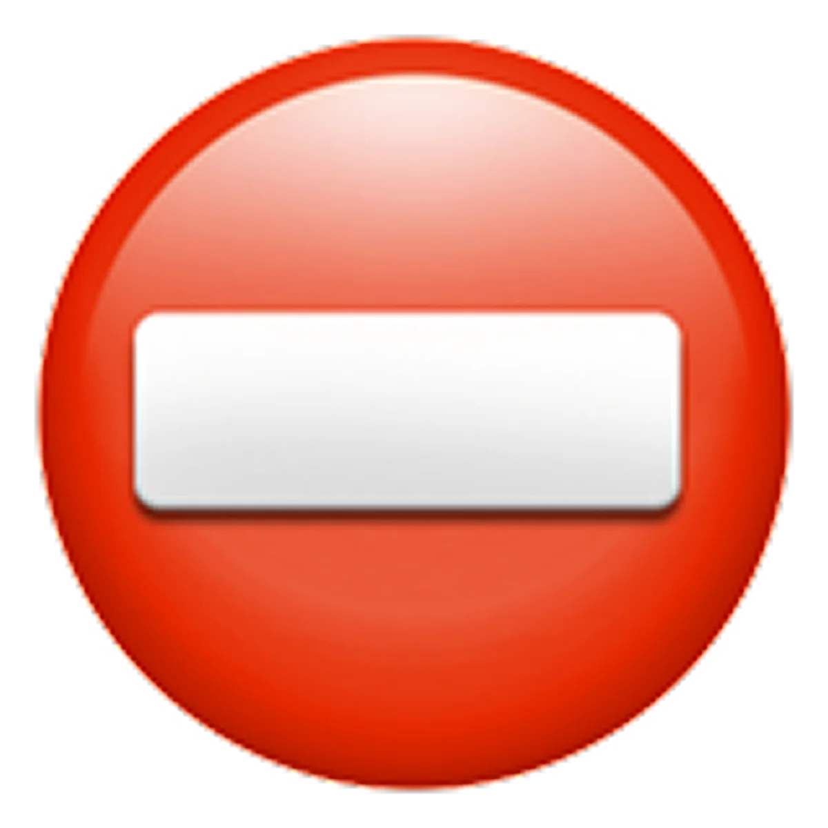 Red No Entry Traffic Sign Icon Free PNG
