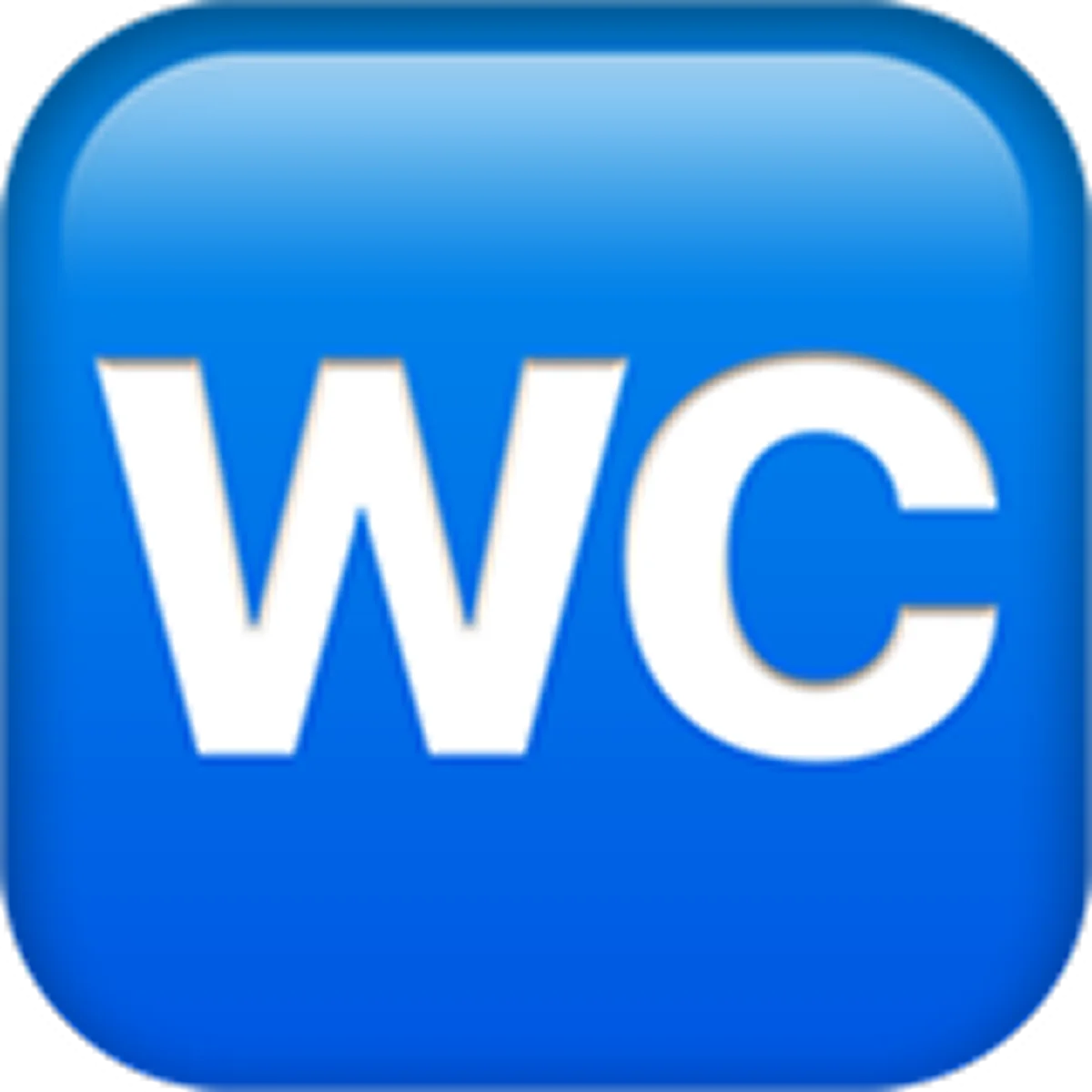 Blue WC Restroom Icon Free PNG