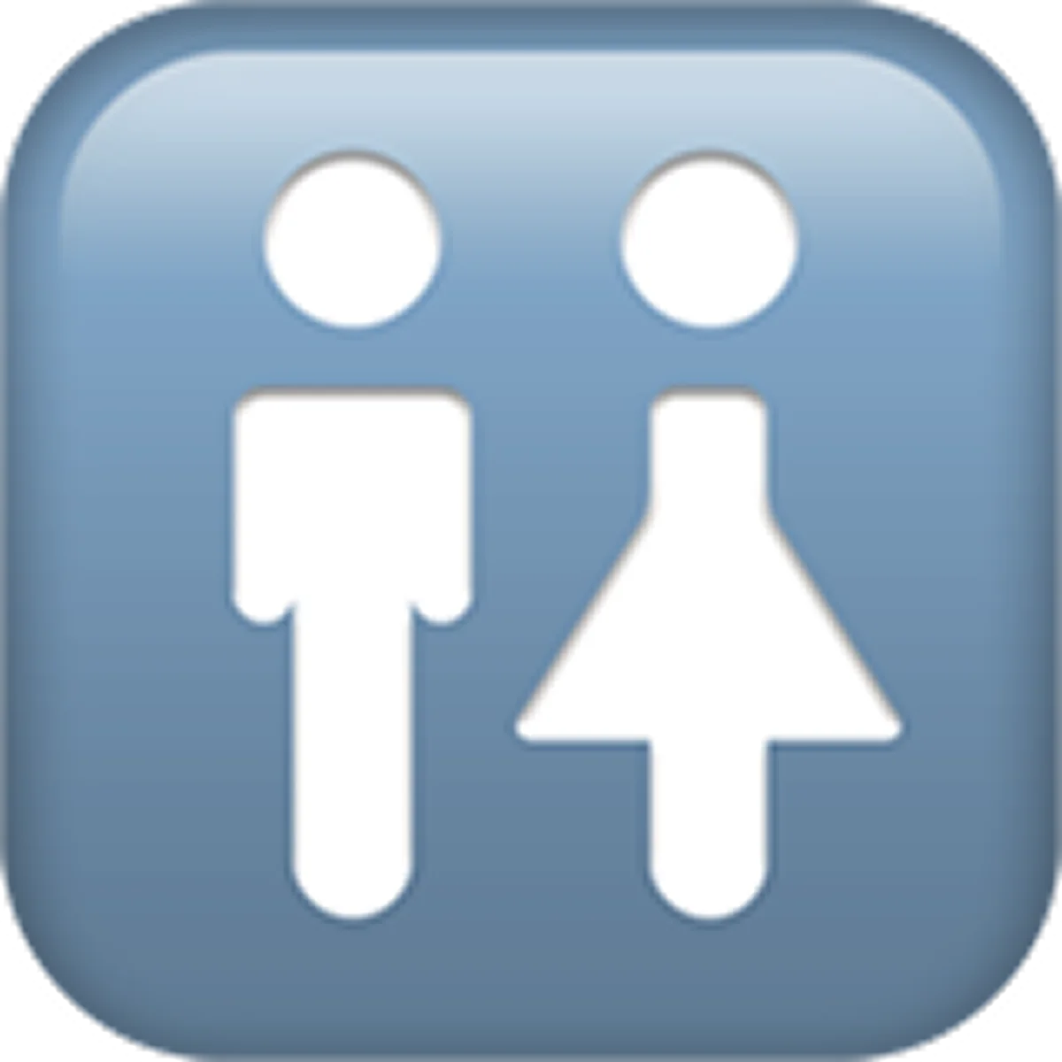 Blue Male and Female Restroom Sign Icon Free PNG