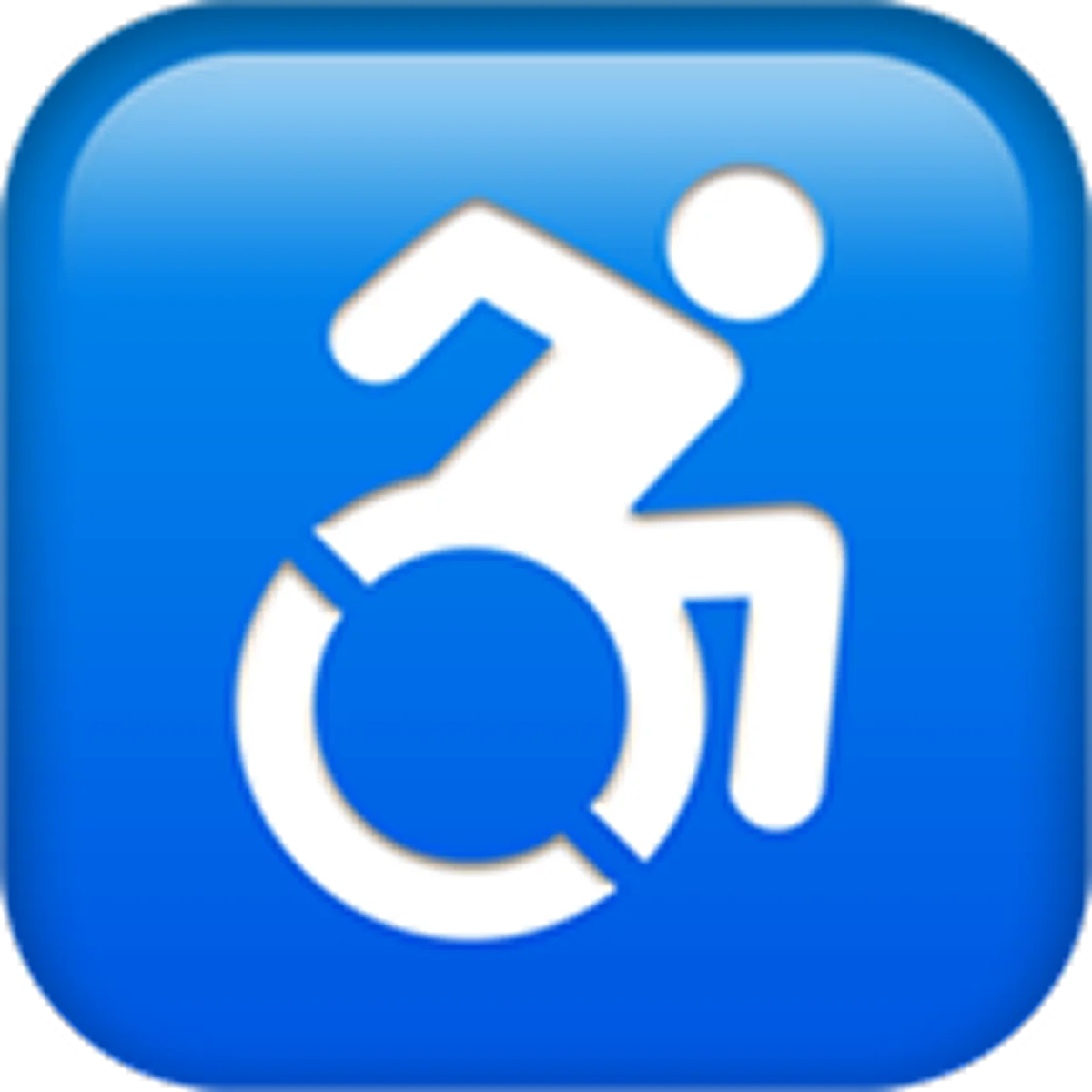 Wheelchair Accessibility Symbol on Blue Icon Free PNG