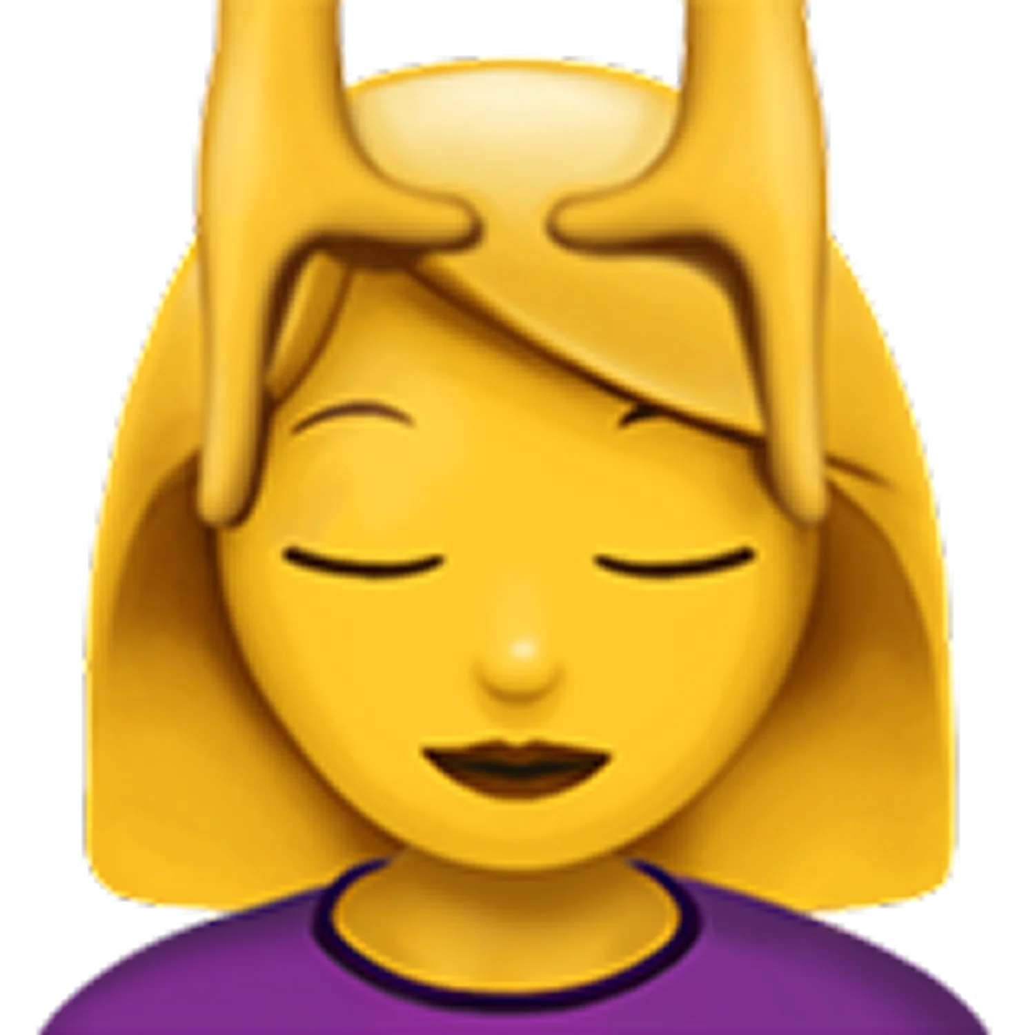 Woman Receiving a Head Massage Emoji Free PNG