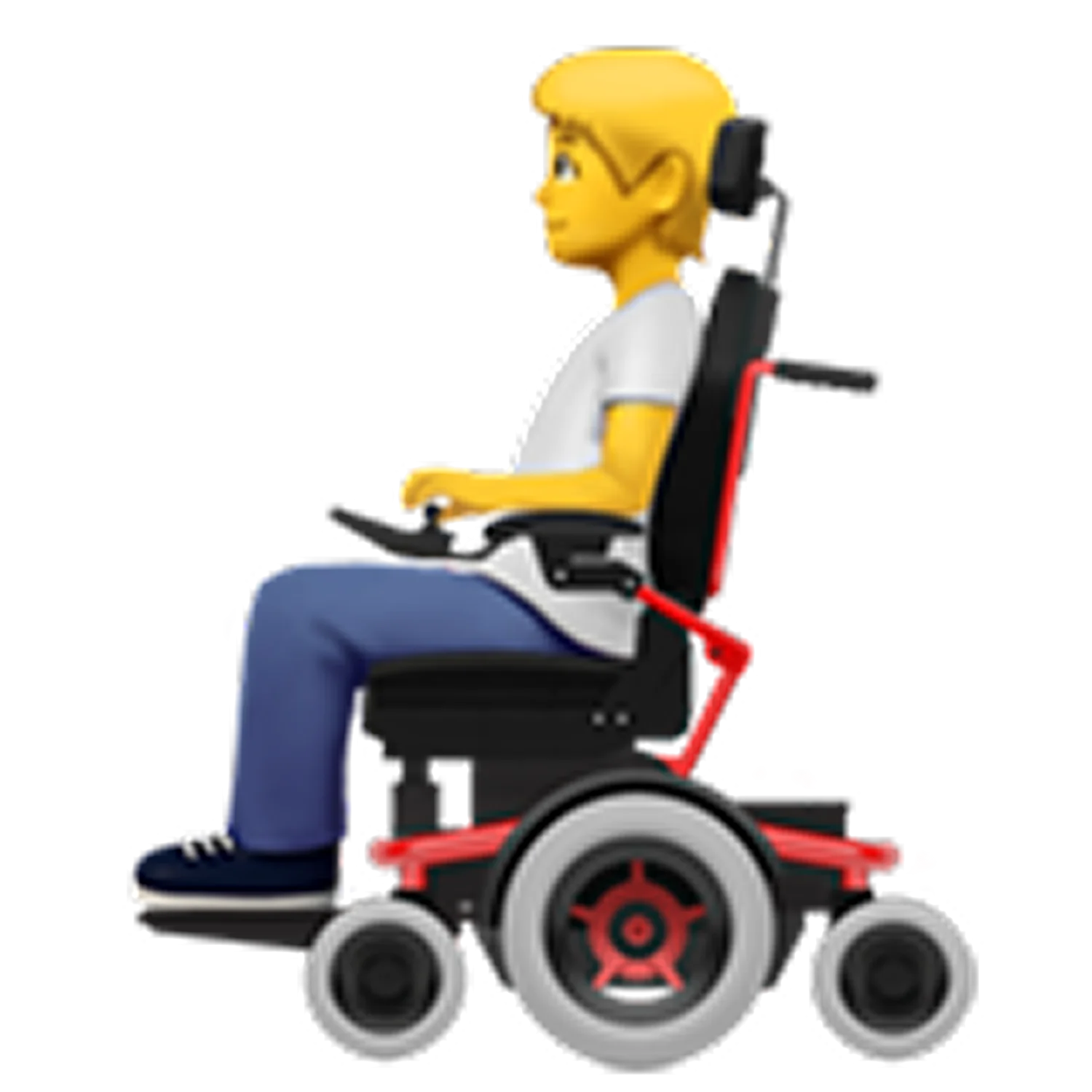 Cartoon Man in a Powered Wheelchair - Free PNG