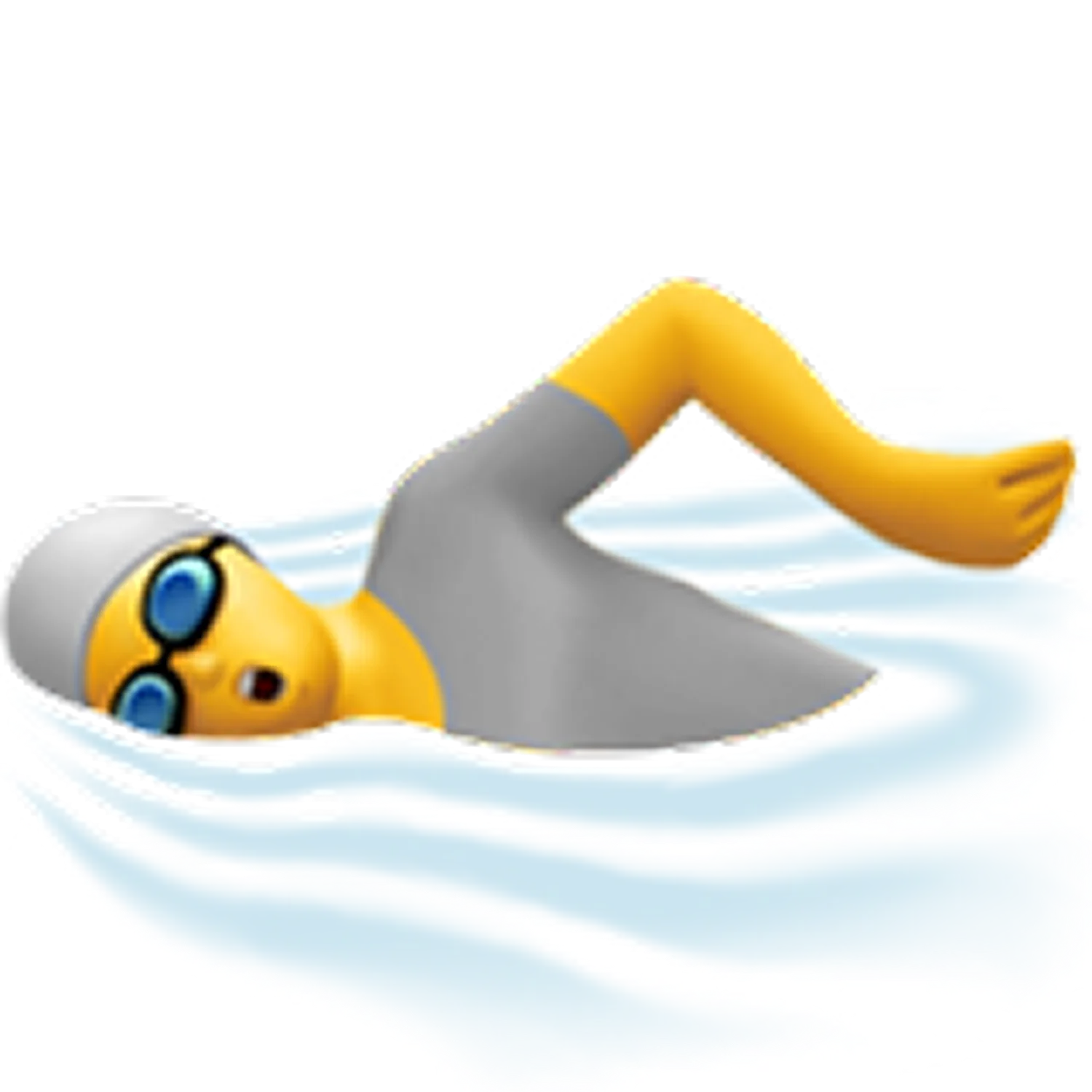 Glasses-Wearing Cartoon Figure in Water Splash Free PNG