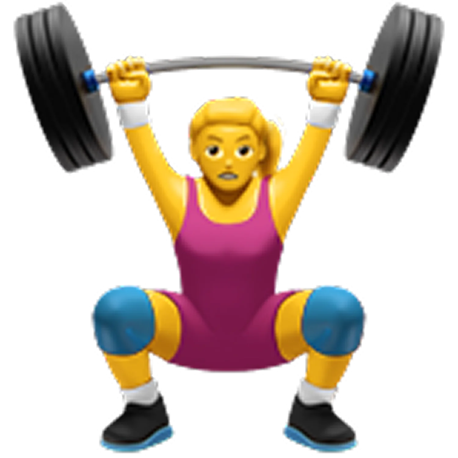 Woman Lifting a Barbell in a Squat Pose Free PNG