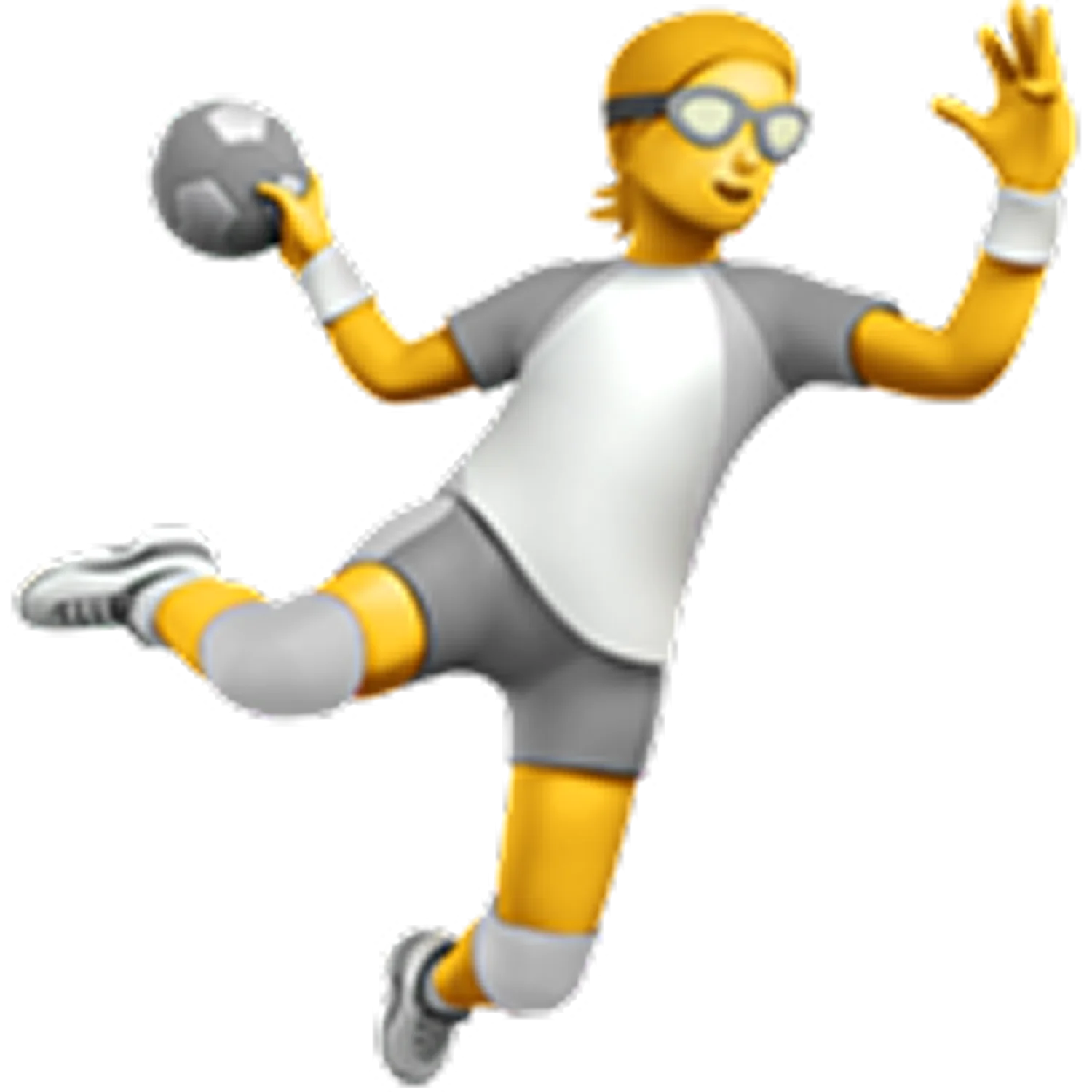 Free PNG of an Emoji-Style Athlete with a Ball