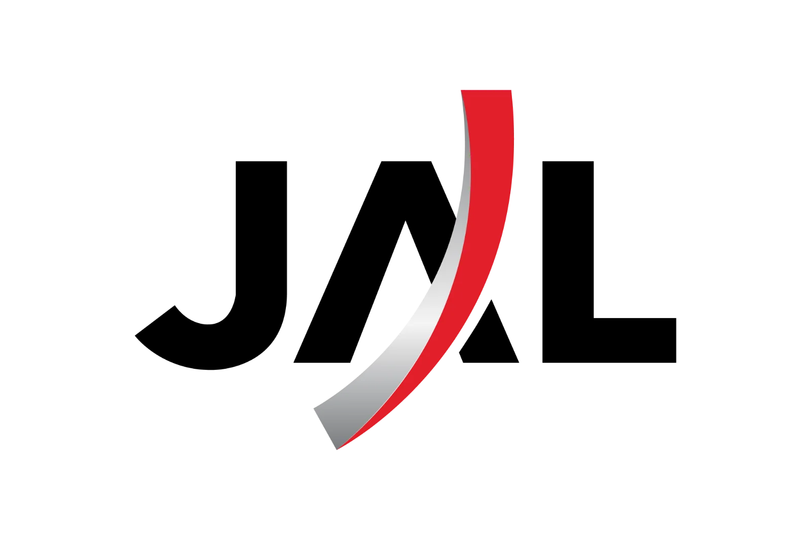 Japan Airlines Domestic Red and Gray Curve Free PNG