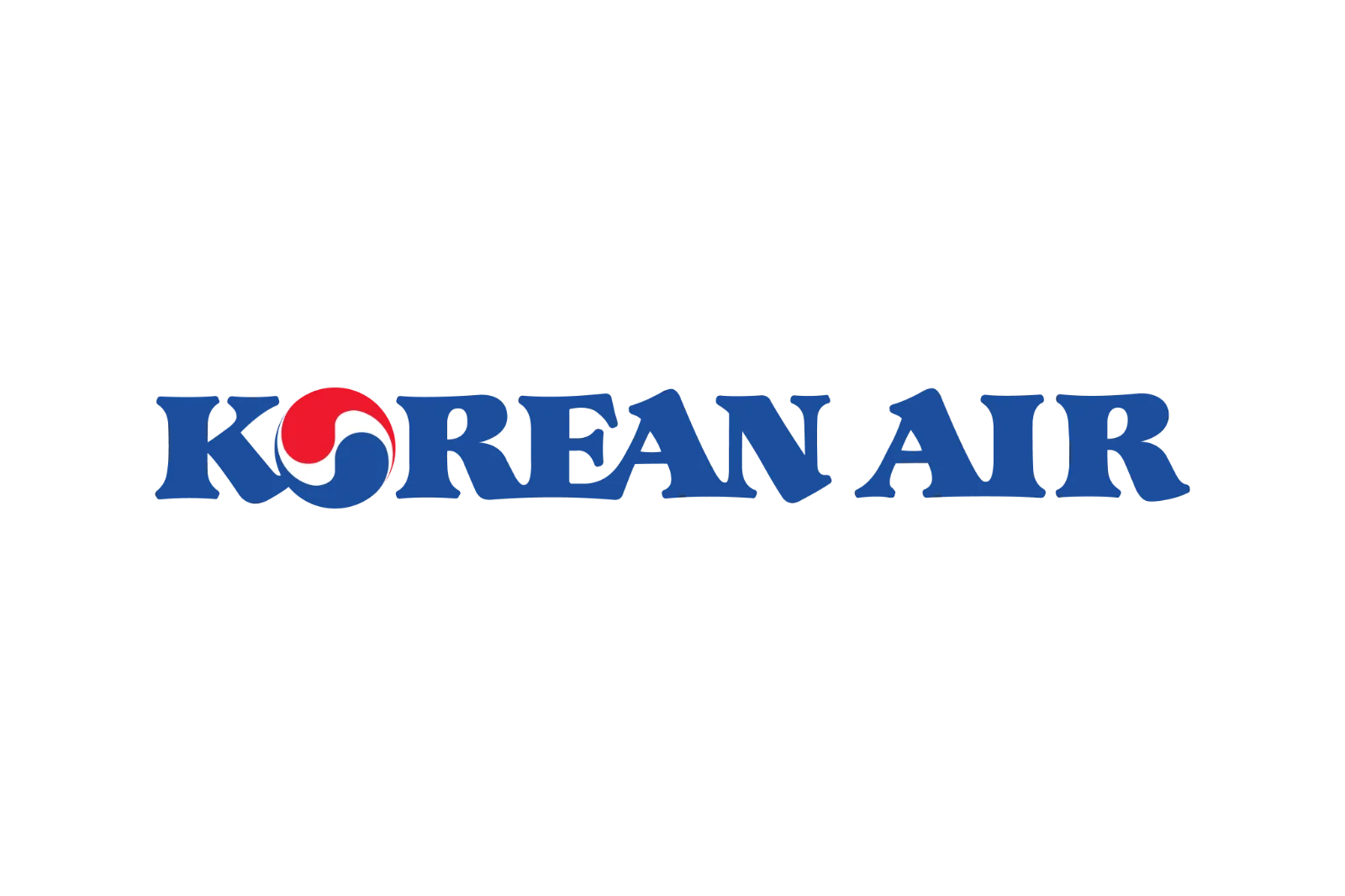 Korean Air Wordmark with Taegeuk Symbol Free PNG