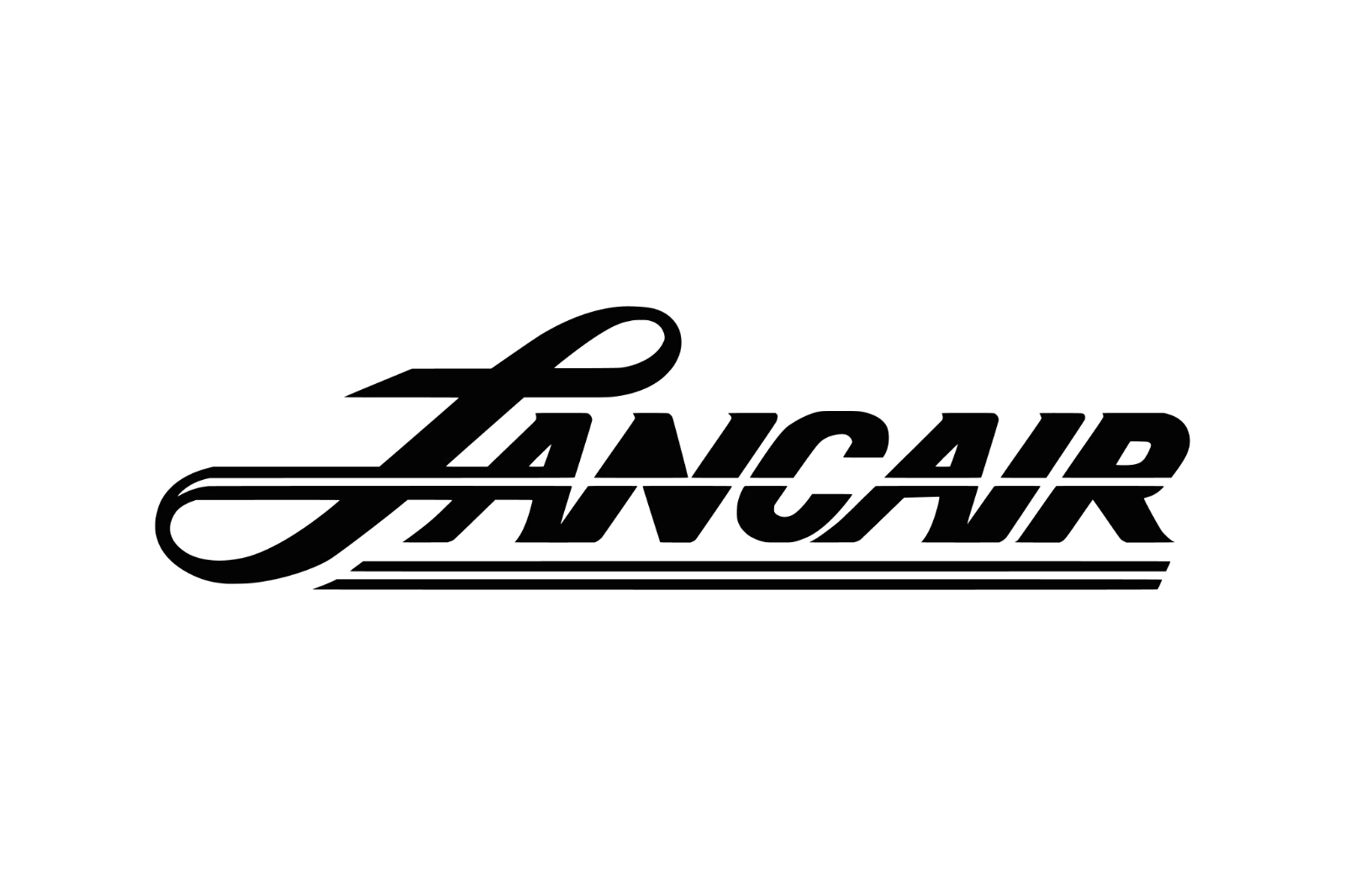 Lancair Wordmark on Black Background Free PNG
