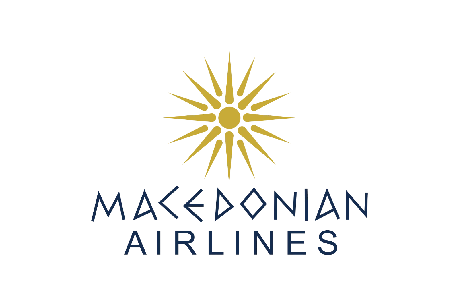 Macedonian Airlines Sunburst Logo Free PNG