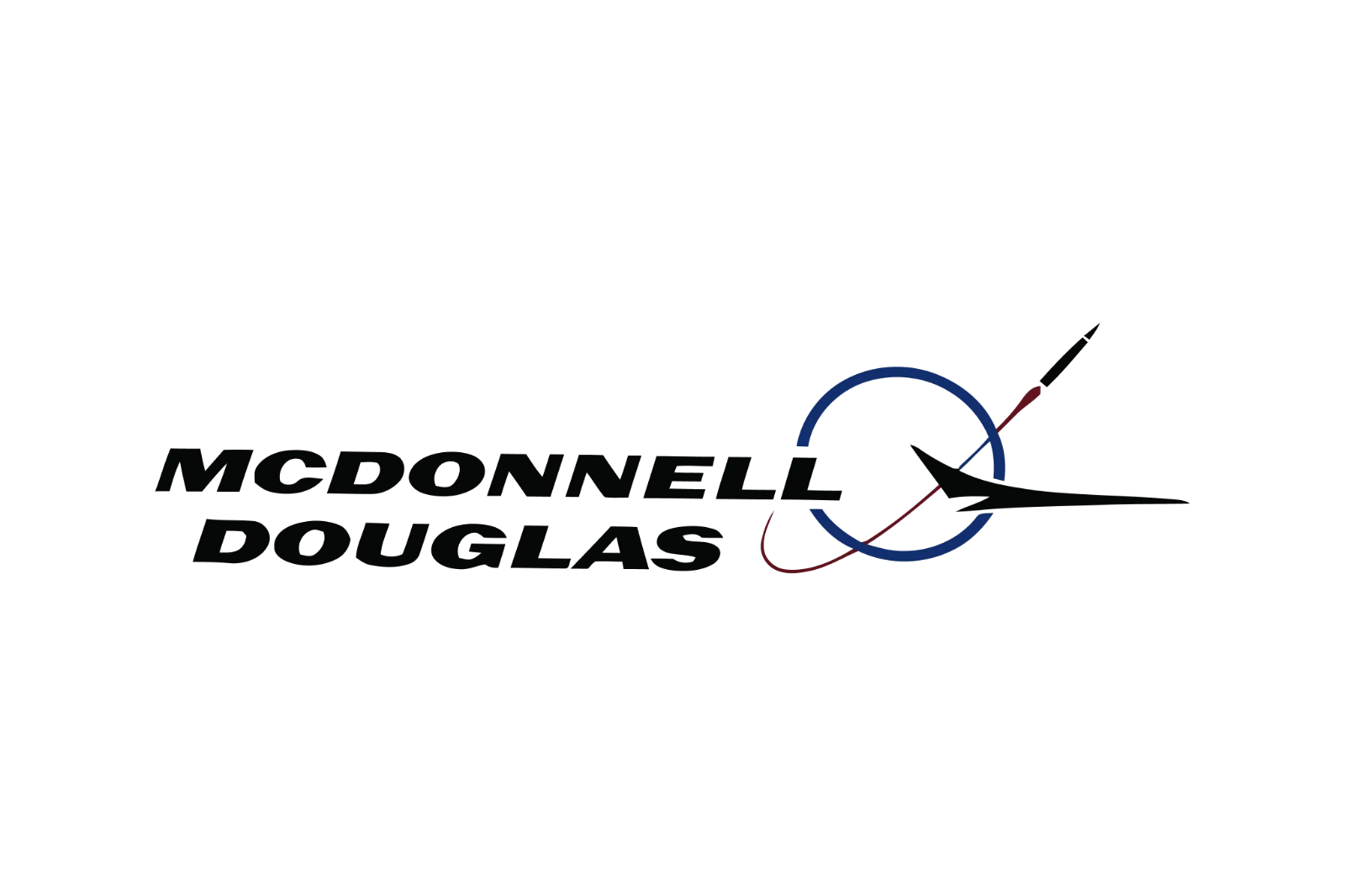 McDonnell Douglas Logo with Orbital Emblem Free PNG
