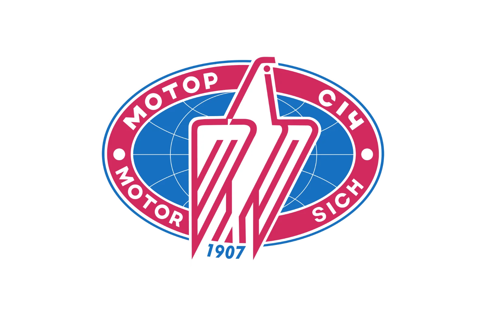 Motor Sich Emblem with Globe and 1907 | Free PNG
