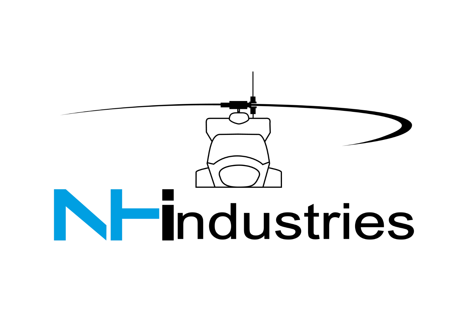 NH Industries Logo with Blue NH Lettering - Free PNG