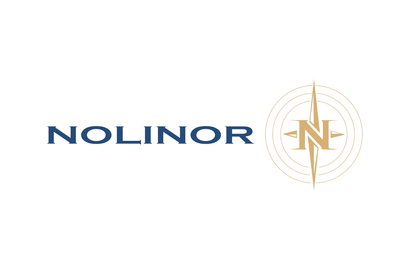 Nolinor Aviation Wordmark and Compass Logo Free PNG