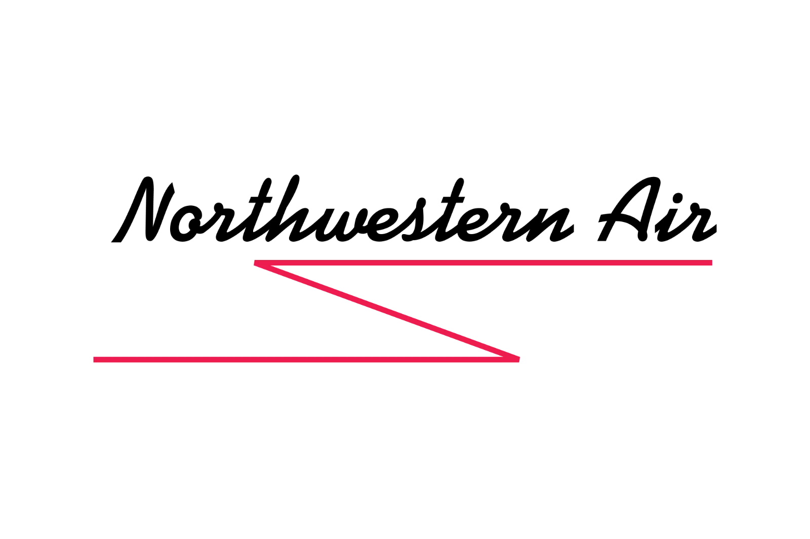 Pink-Red Angular Line Graphic on Black | Free PNG