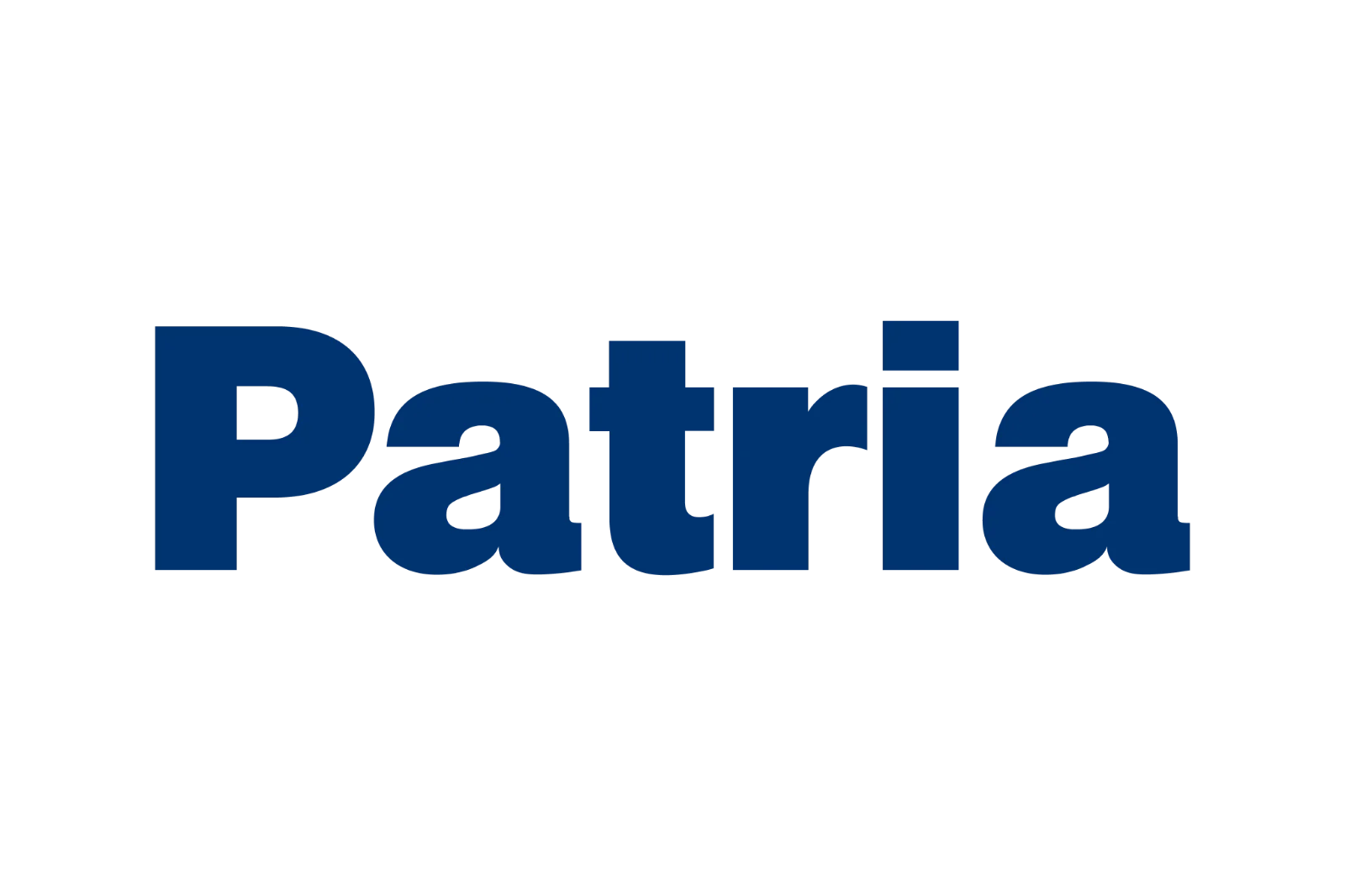 Patria Blue Wordmark Logo Free PNG