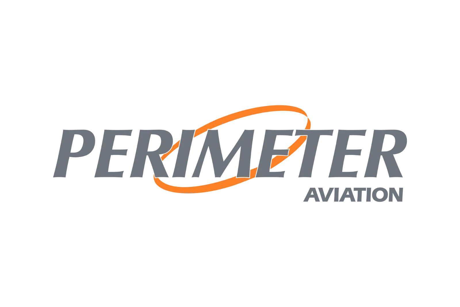 Perimeter Aviation Logo with Orange Swoosh Free PNG