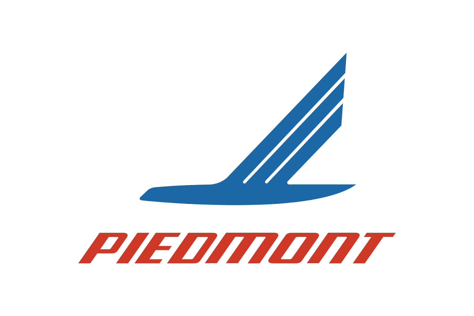 Piedmont Airlines Logo with Blue Wing Emblem Free PNG