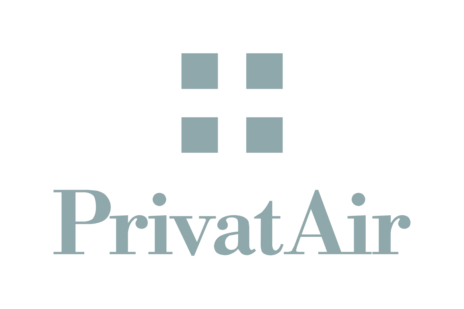 PrivatAir Wordmark and Four-Square Emblem Free PNG