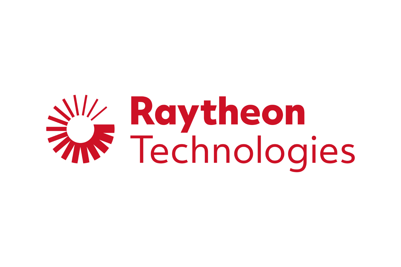 Raytheon Technologies Red Logo on Black Background Free PNG