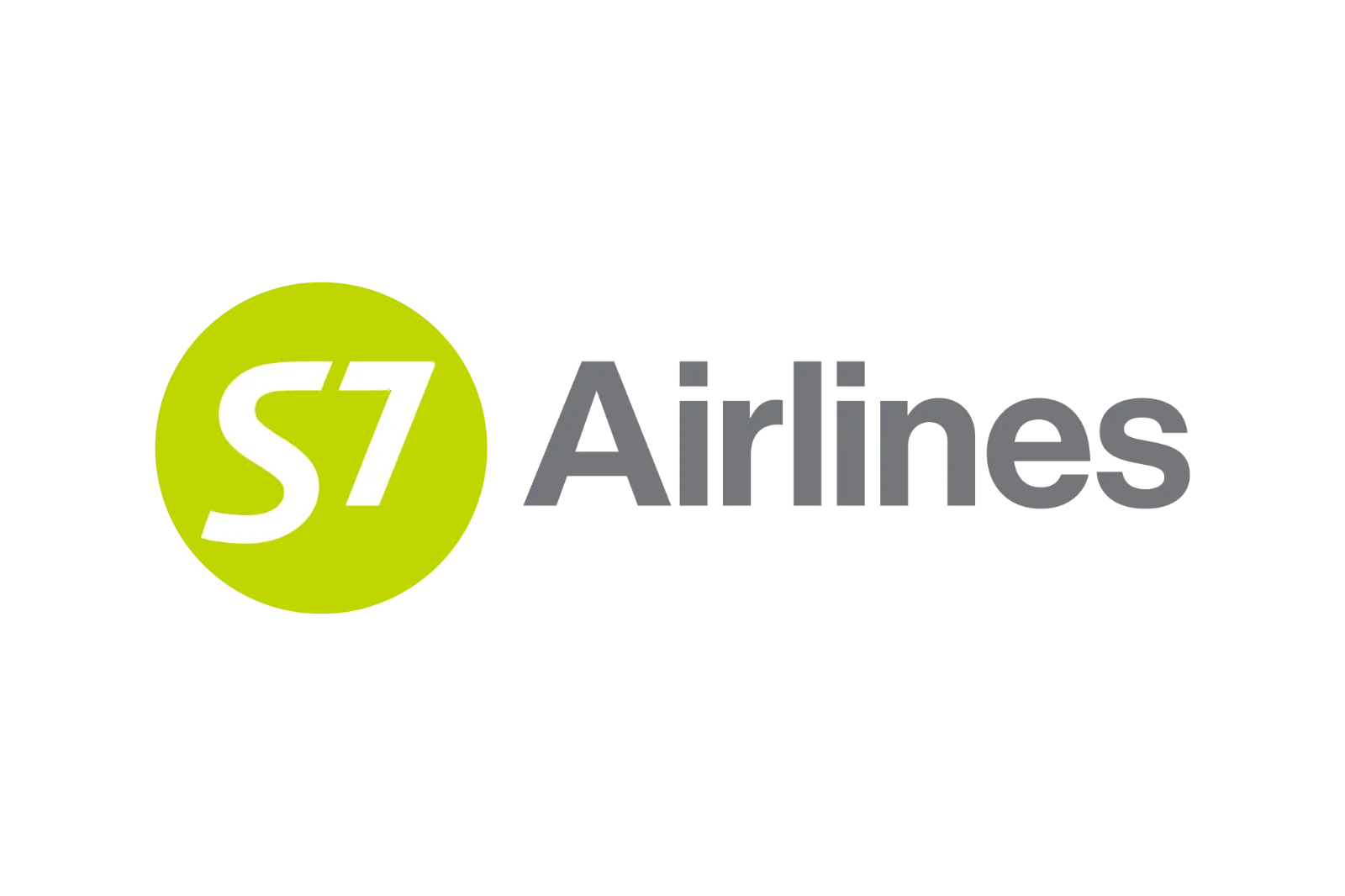 S7 Airlines Logo in Lime Green and Gray | Free PNG