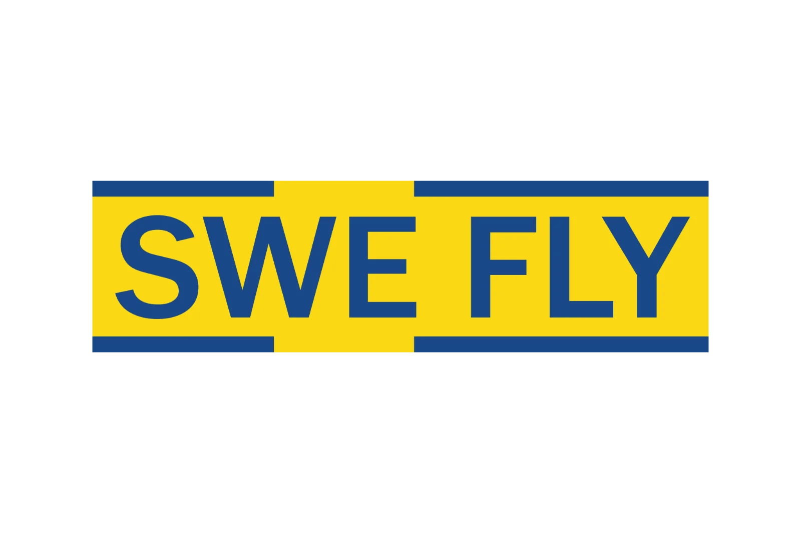 SWE FLY Yellow and Blue Banner Free PNG