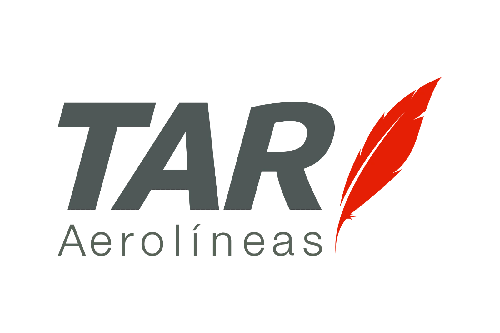 TAR Aerolíneas Logo with Red Feather – Free PNG