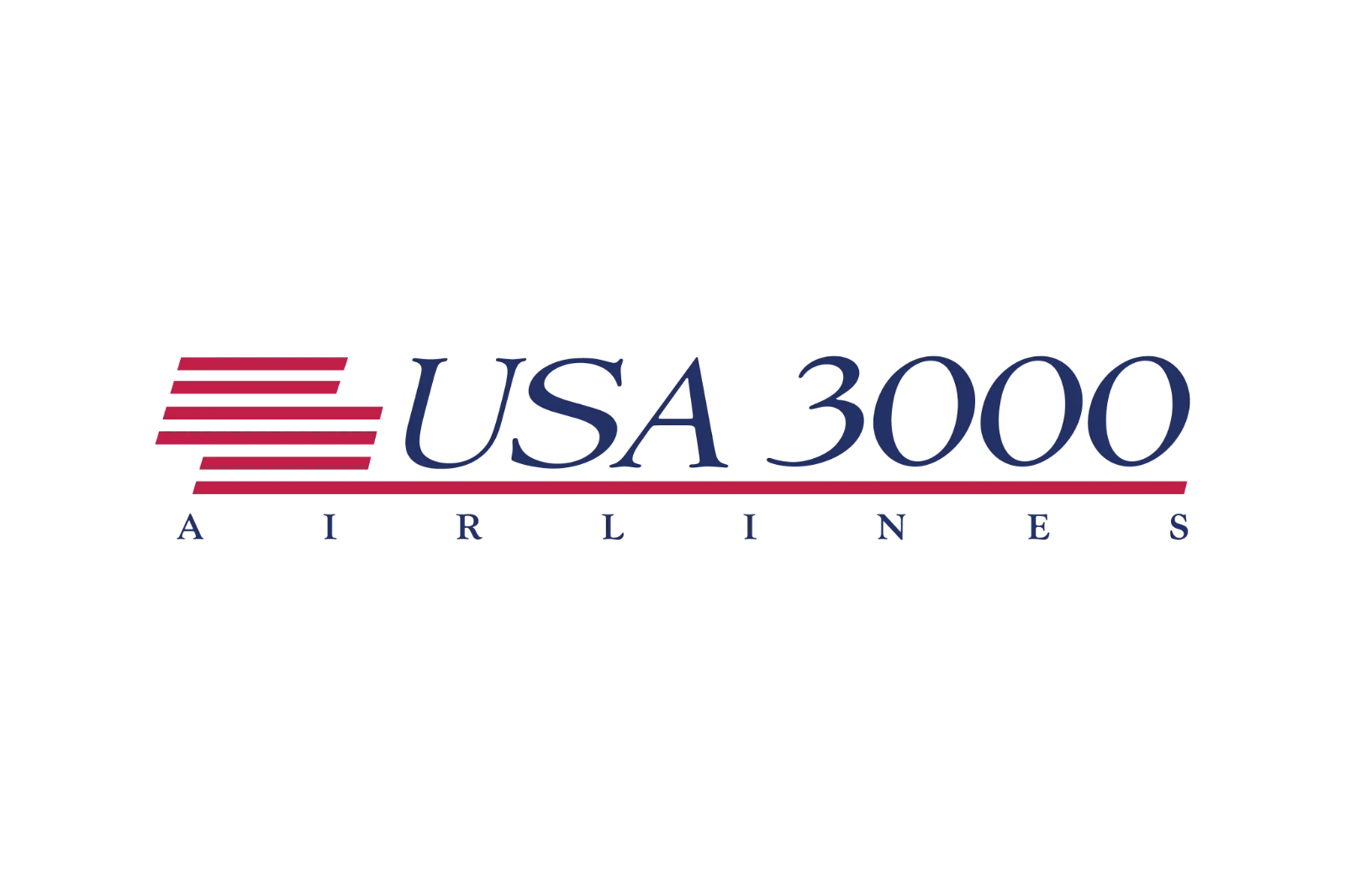USA 3000 Airlines Logo with Red Stripes - Free PNG