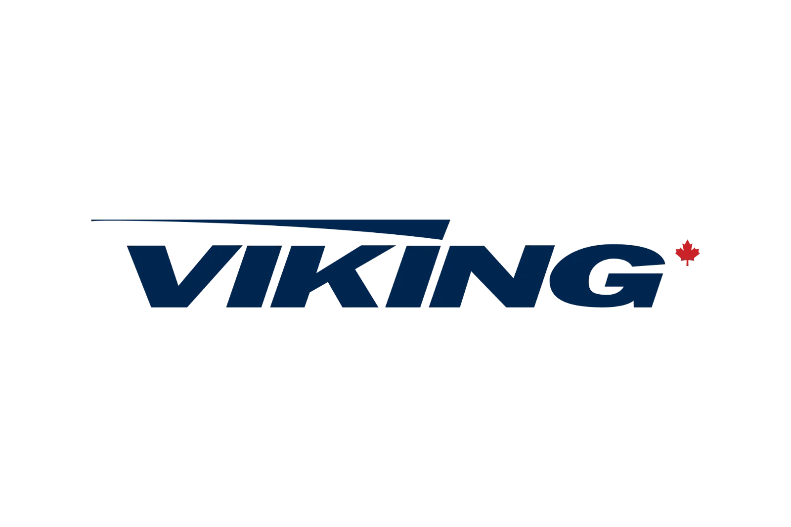 Viking Air Logo with Red Maple Leaf Free PNG