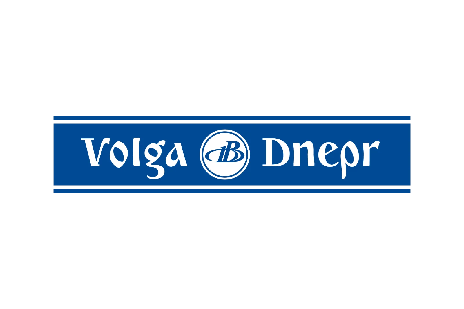 Volga Dnepr Airlines Logo on Blue Banner Free PNG