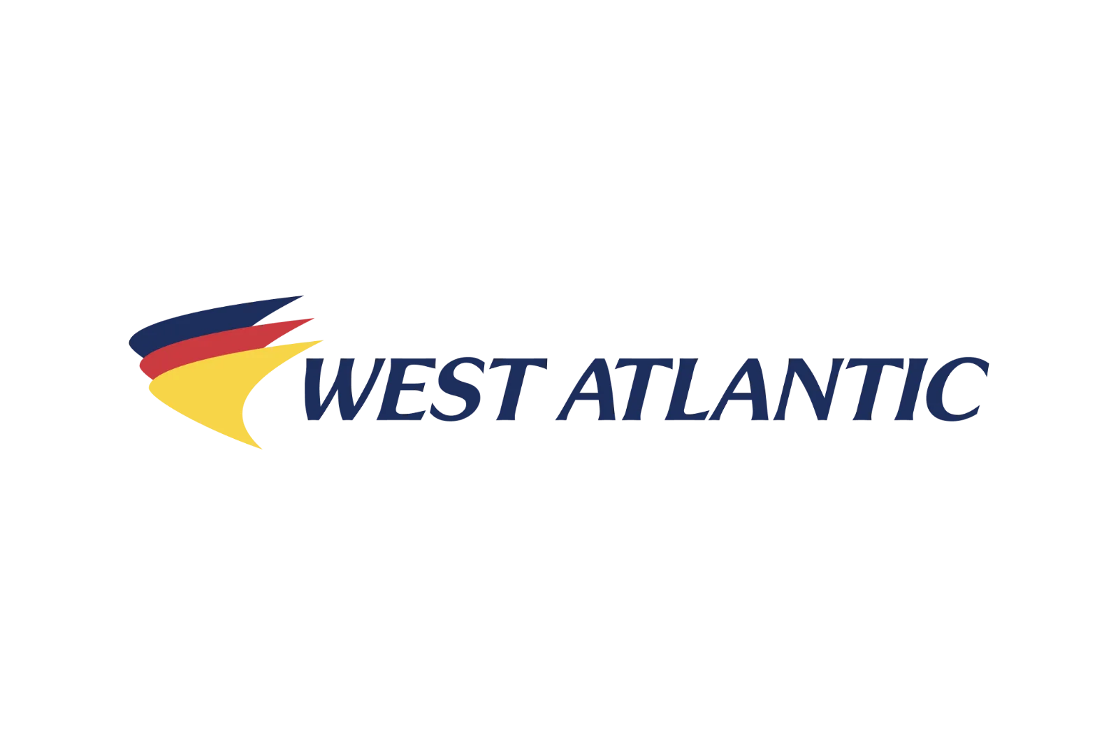 West Atlantic Airline Logo with Colorful Swoosh Free PNG