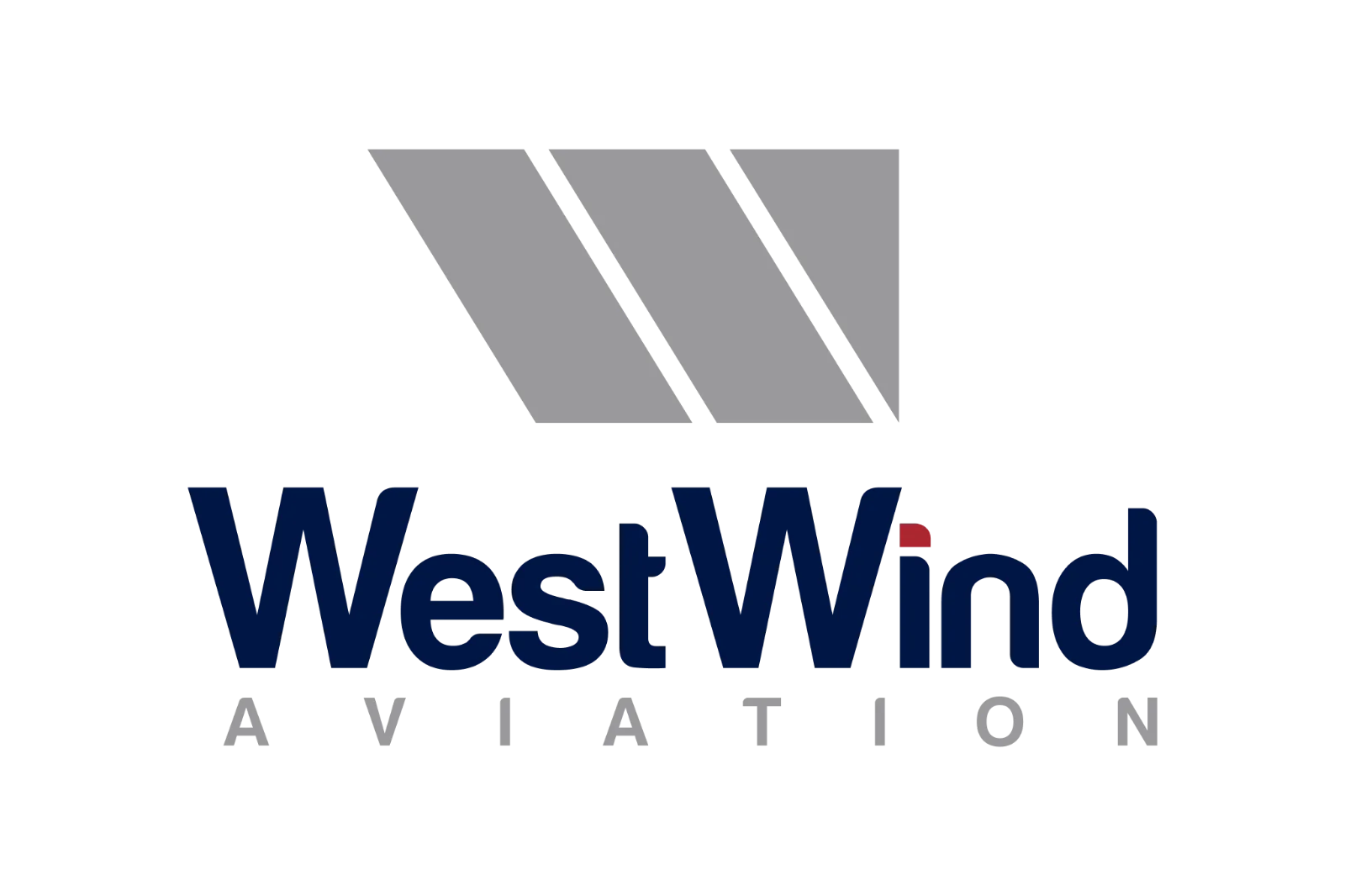 WestWind Aviation Logo with Three Gray Stripes – Free PNG