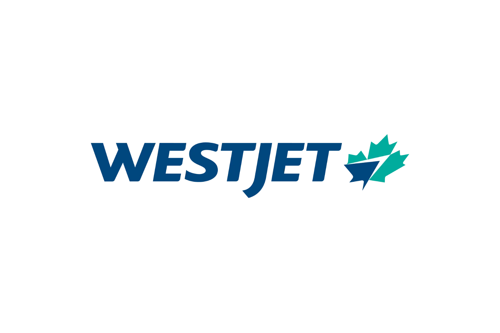 WestJet Airline Logo on Black Background Free PNG