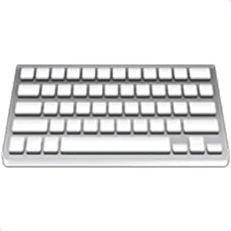 White Computer Keyboard on Black Background – Free PNG