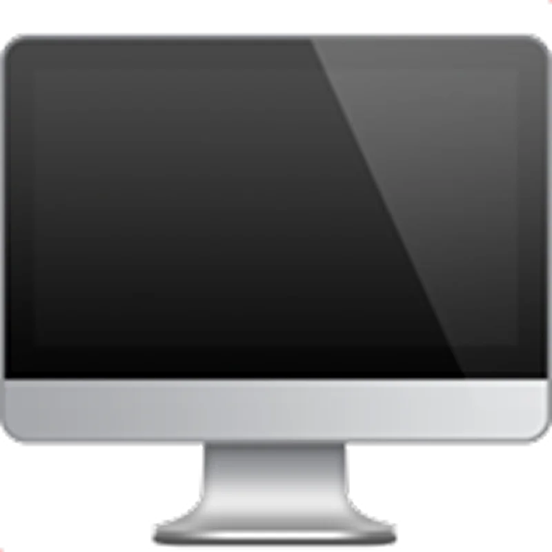 Silver Desktop Monitor with Blank Screen Free PNG