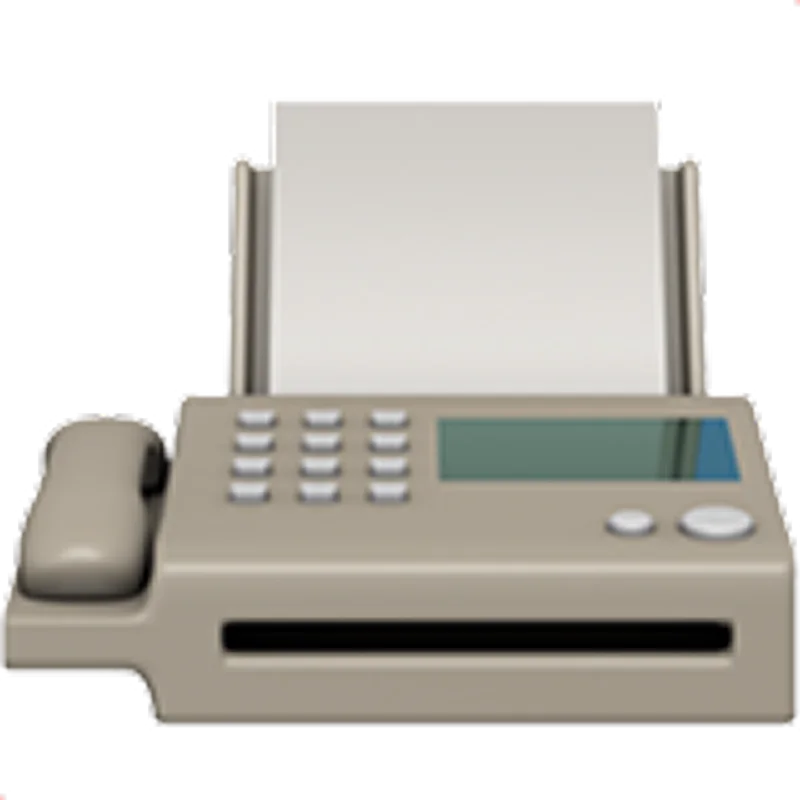 Beige Fax Machine with Handset and Paper Tray - Free PNG