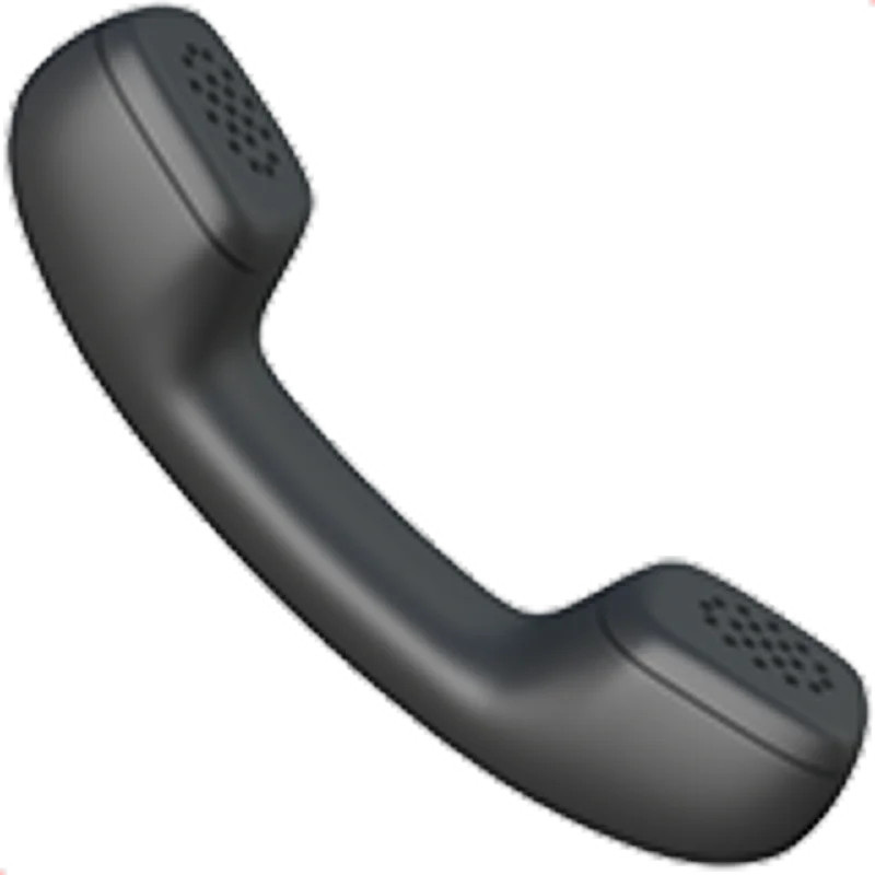 Dark Gray Telephone Handset Free PNG